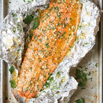 Garlic Butter Salmon in Foil